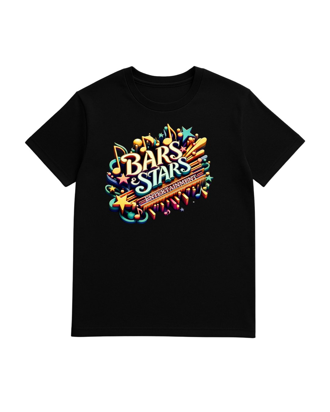 Bars & Stars Neon Multi-color Pop Tee