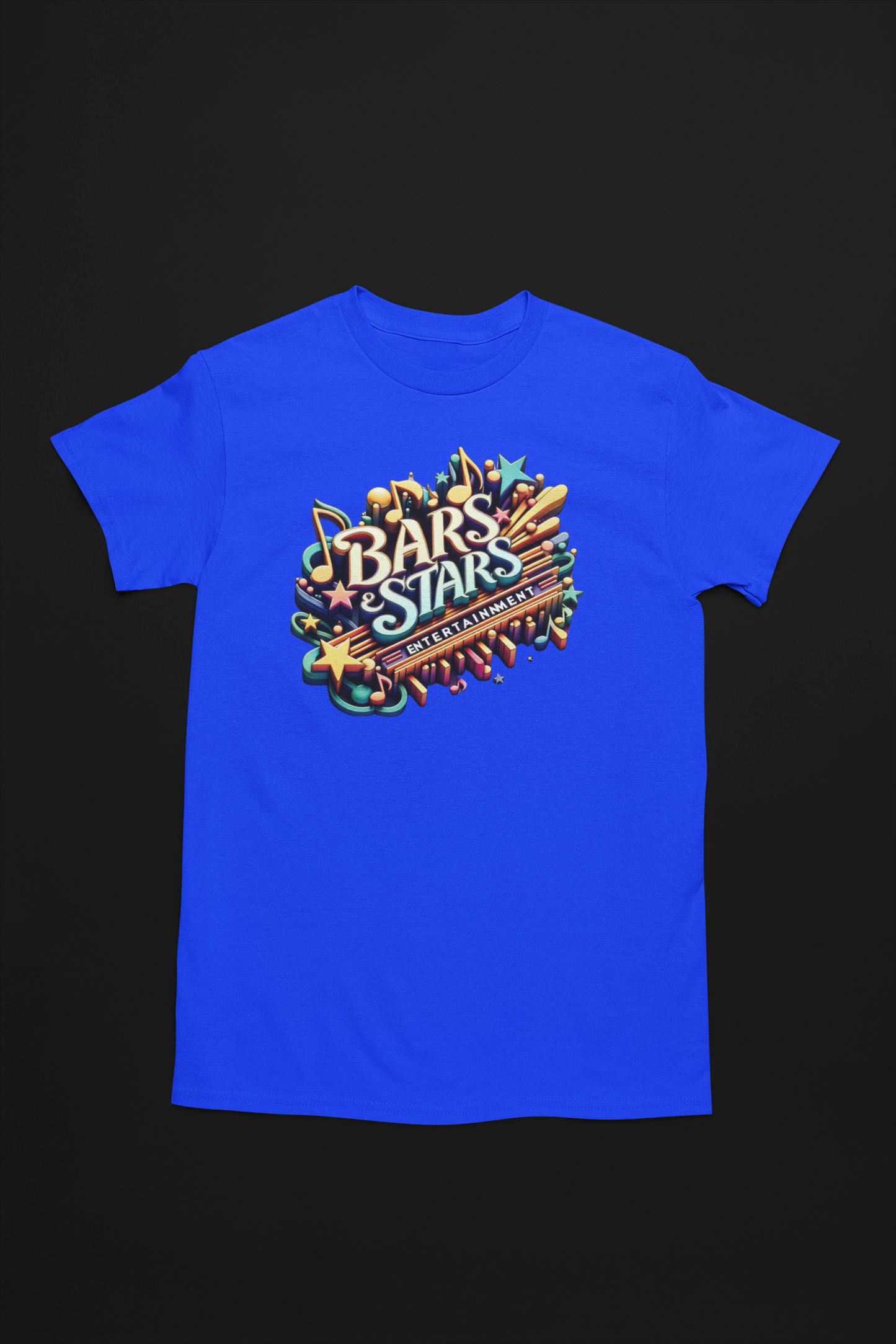 Bars & Stars Neon Multi-color Pop Tee
